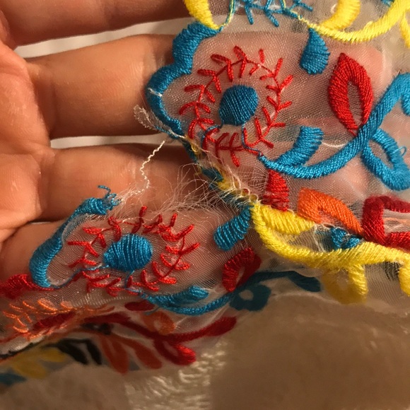 SCOOP NYC beach cotton 60s style dress szM lace - Picture 3 of 4